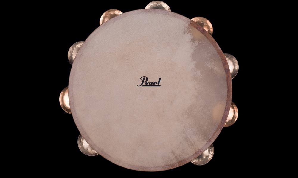 Pearl Orchestral Tambourine German Silver Beryllium Copper PETM-1018GC 